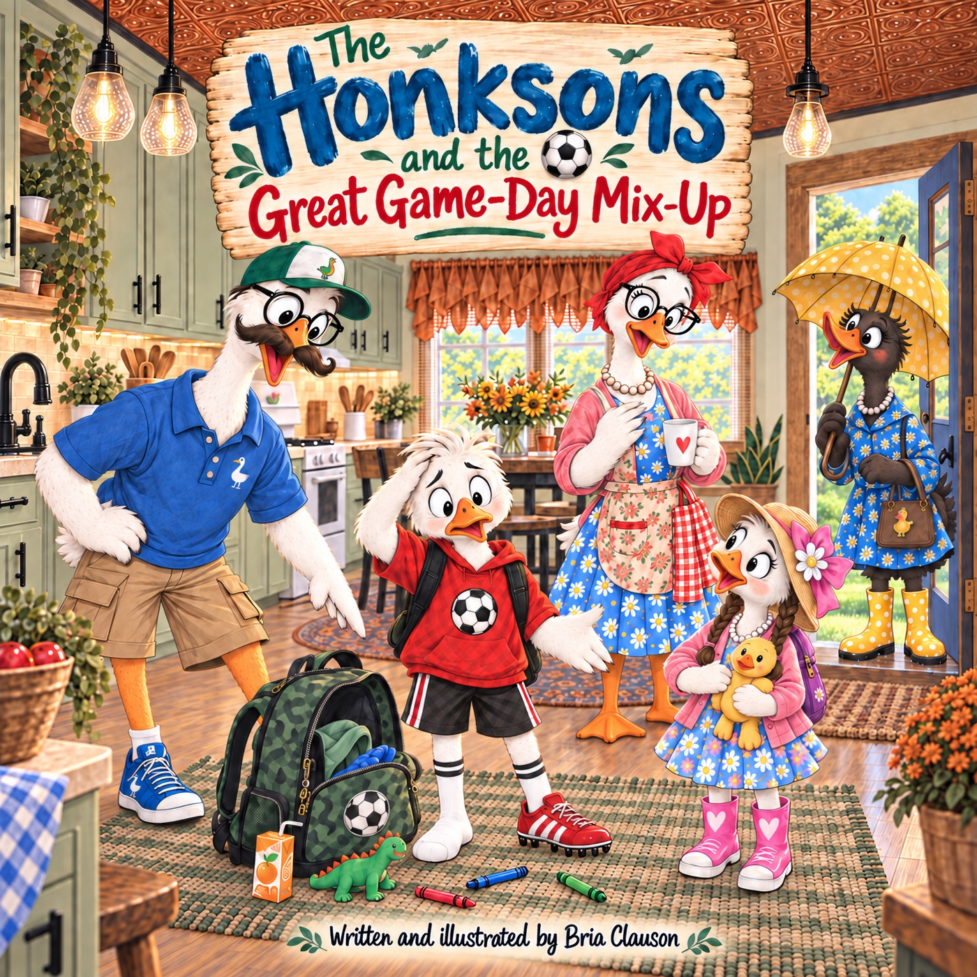 The Honksons and the Great Game-Day Mix-Up, by Bria Clauson: original book cover